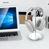 Aluminum Headphone Stand with Flexible Headrest & Solid ABS Base – Universal Headset Holder