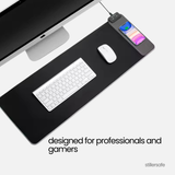 Deskmat with wireless charger. Smartphone and Airpod Charger.