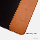 Deskmat with wireless charger. Smartphone and Airpod Charger.