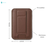 PU Leather  Magnetic Card Holder - Foldable 3 Way Phone Stand