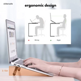 Sleek Foldable Ergonomic Laptop Stand - Aluminium Alloy Material